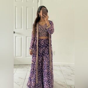 Elegant Purple and Pink Women's Skirt